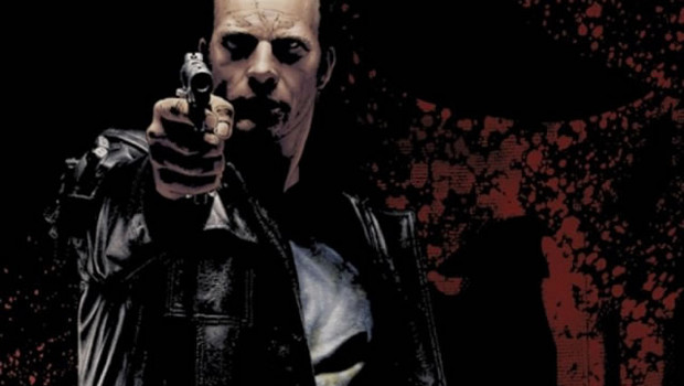 The Punisher illustrated by Tim Bradstreet and Modeled by actor Thomas Jane